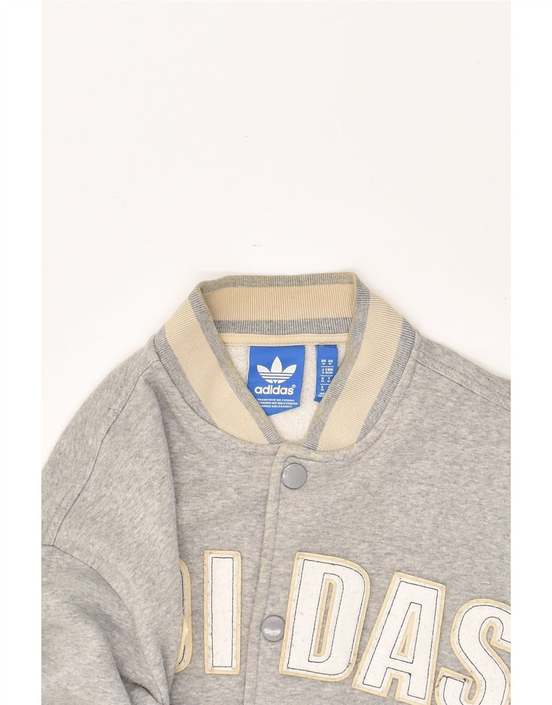 ADIDAS Mens Graphic Tracksuit Top Jacket Medium Grey Cotton | Vintage Adidas | Thrift | Second-Hand Adidas | Used Clothing | Messina Hembry 
