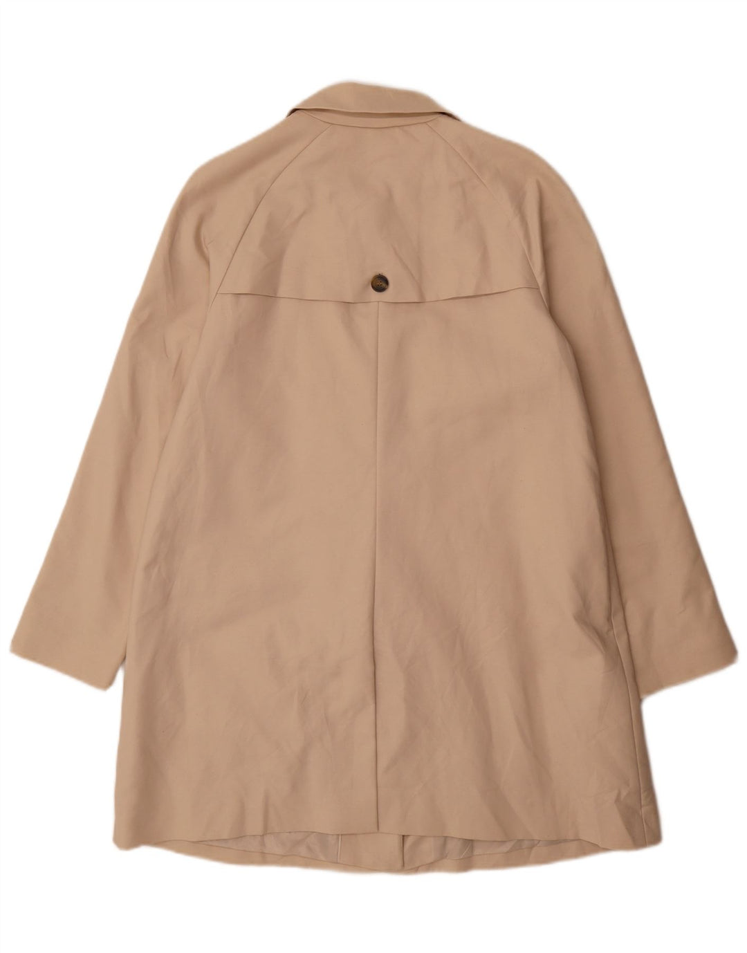 John Lewis Womens Trench Coat UK 10 Small Beige Cotton