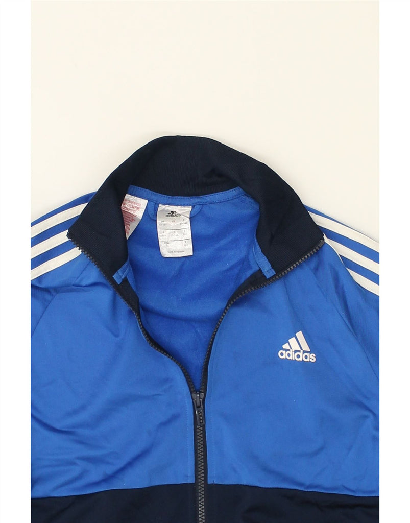 ADIDAS Boys Tracksuit Top Jacket 13-14 Years Large  Navy Blue Colourblock | Vintage Adidas | Thrift | Second-Hand Adidas | Used Clothing | Messina Hembry 