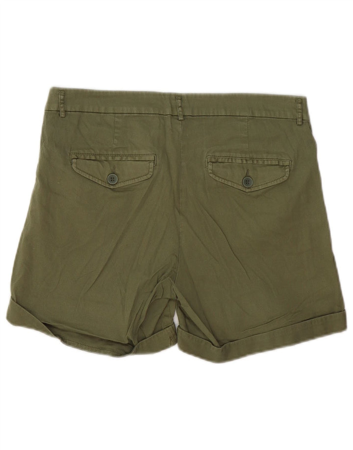 BENETTON Womens Chino Shorts UK 10 Small W30 Khaki Cotton