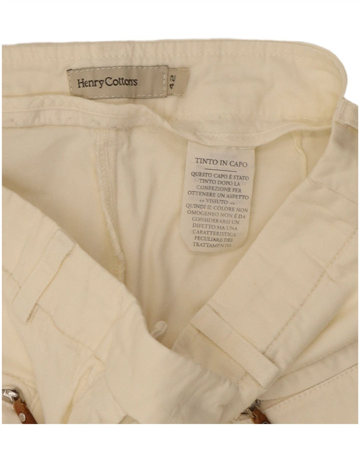 Henry Cottons Womens Casual Trousers IT 44 Medium W28 L29 Off White