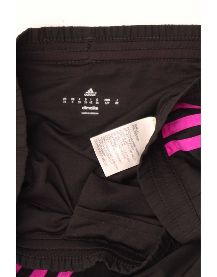 Adidas Womens Climalite Sport Shorts UK 10 Small Black Polyester