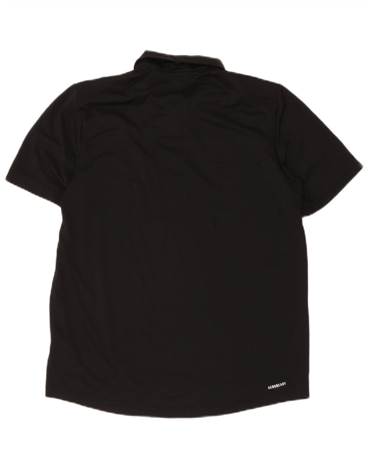 Adidas Mens Aeroready Polo Shirt Medium Black Polyester