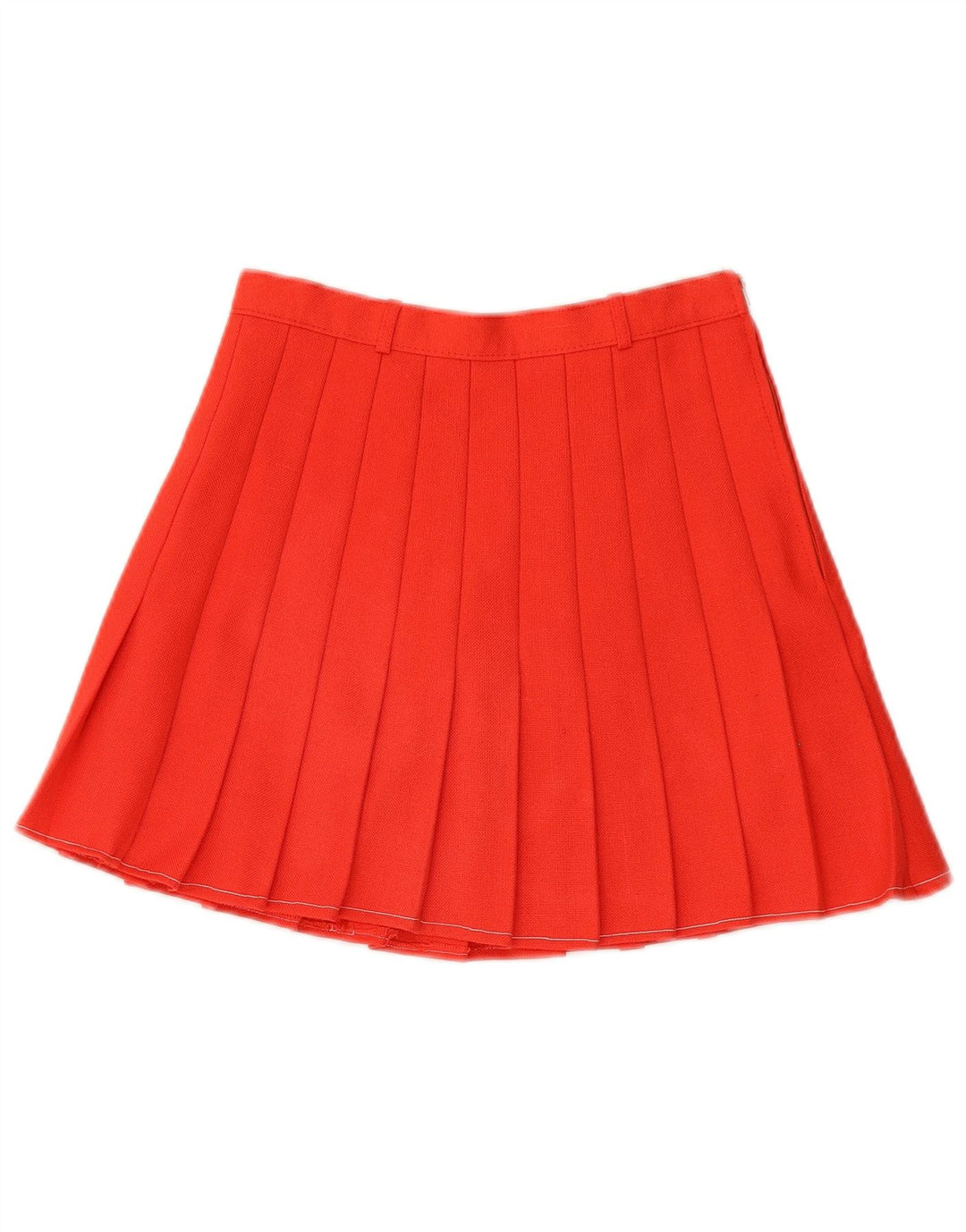 VINTAGE Womens Knife Pleated Skirt IT 36 XS W24  Red