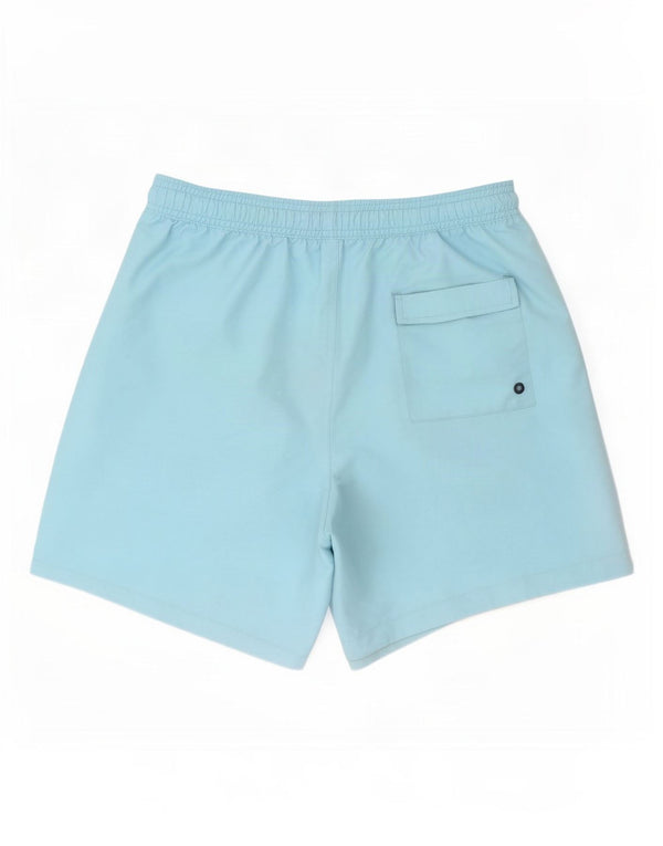 Calvin Klein Mens Graphic Swimming Shorts Small Blue Colourblock Polyester