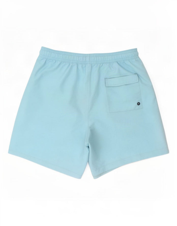Calvin Klein Mens Graphic Swimming Shorts Small Blue Colourblock Polyester