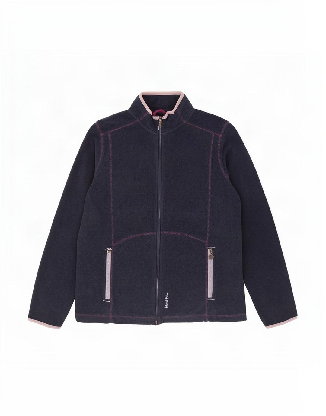 Weird Fish Womens Fleece Jacket UK 12 Medium Navy Blue Polyester
