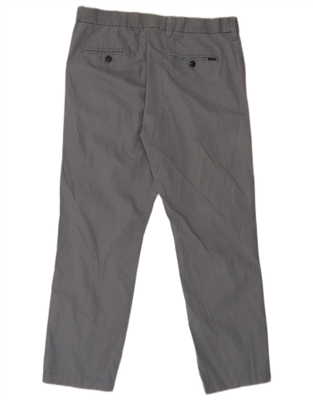 Marks & Spencer Mens Straight Regular Suit Trousers W34 L29 Blue Cotton