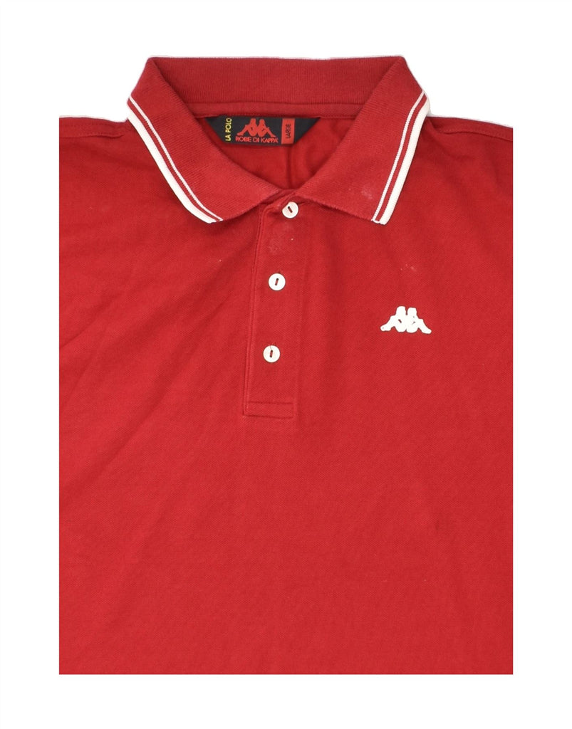 KAPPA Mens Polo Shirt Large Red Cotton | Vintage Kappa | Thrift | Second-Hand Kappa | Used Clothing | Messina Hembry 