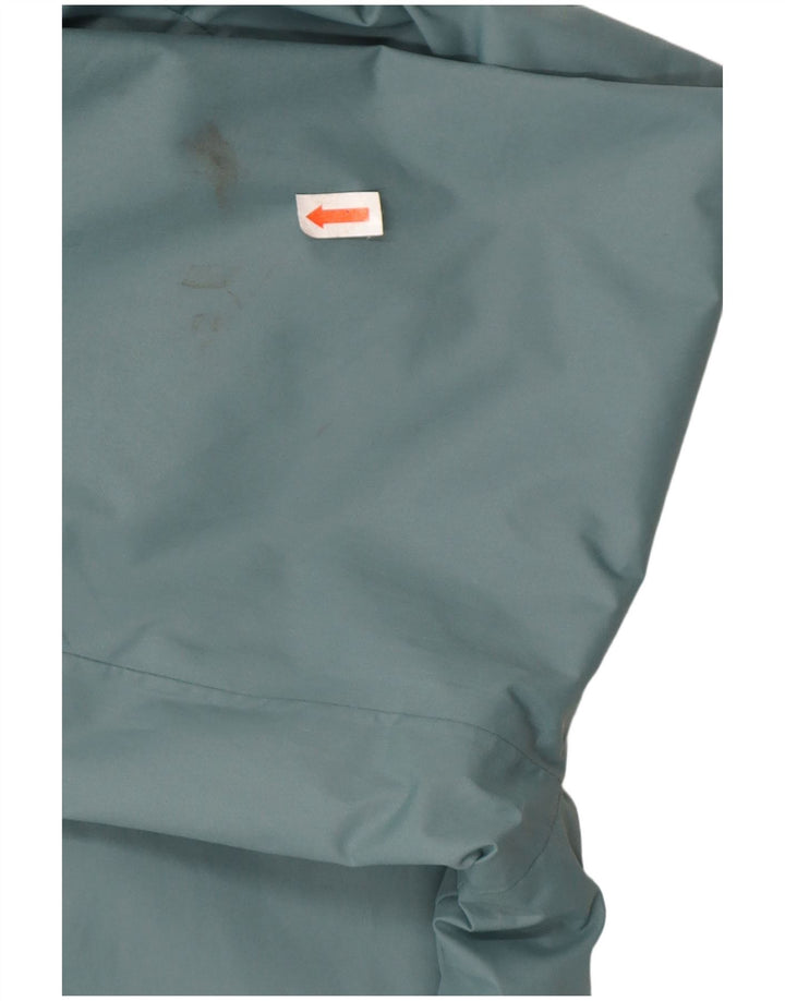 DECATHLON Boys Quechua Hooded Rain Jacket 12-13 Years Green Polyester