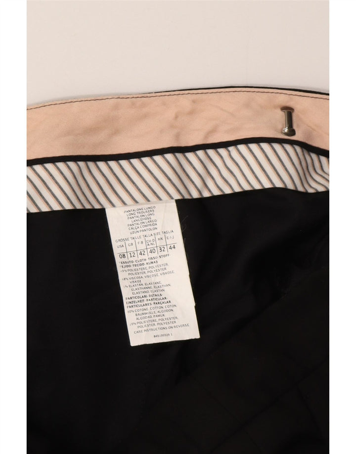 Max & Co. Womens Straight Casual Trousers UK 12 Medium W30 L30 Black