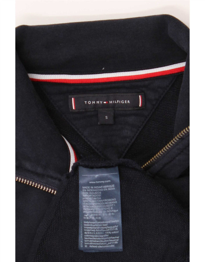 Tommy Hilfiger Mens Tracksuit Top Jacket Small Navy Blue Cotton