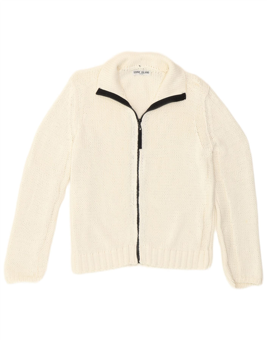 Stone Island Boys Cardigan Sweater 9-10 Years Off White