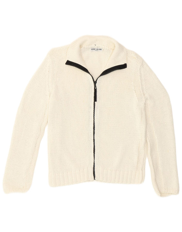 Stone Island Boys Cardigan Sweater 9-10 Years Off White
