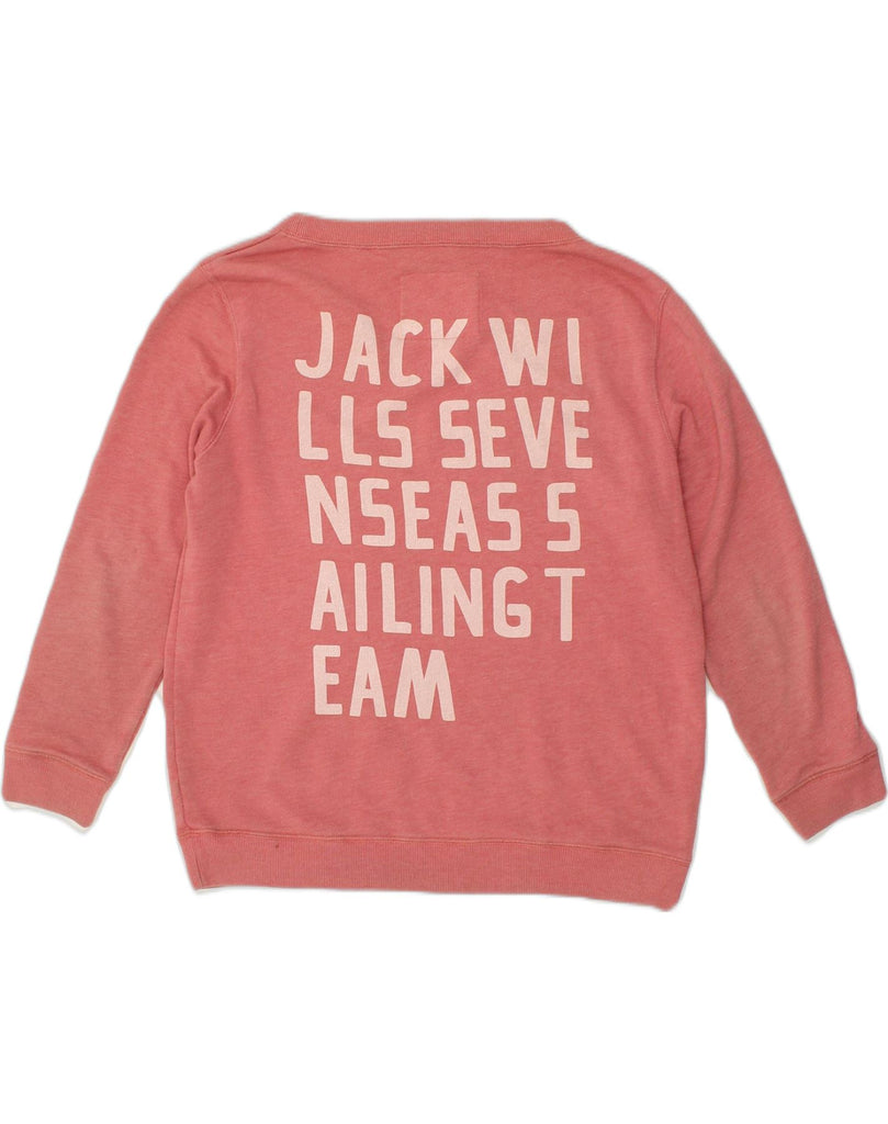 JACK WILLS Womens Graphic Sweatshirt Jumper UK 14 Large  Red Cotton | Vintage Jack Wills | Thrift | Second-Hand Jack Wills | Used Clothing | Messina Hembry 