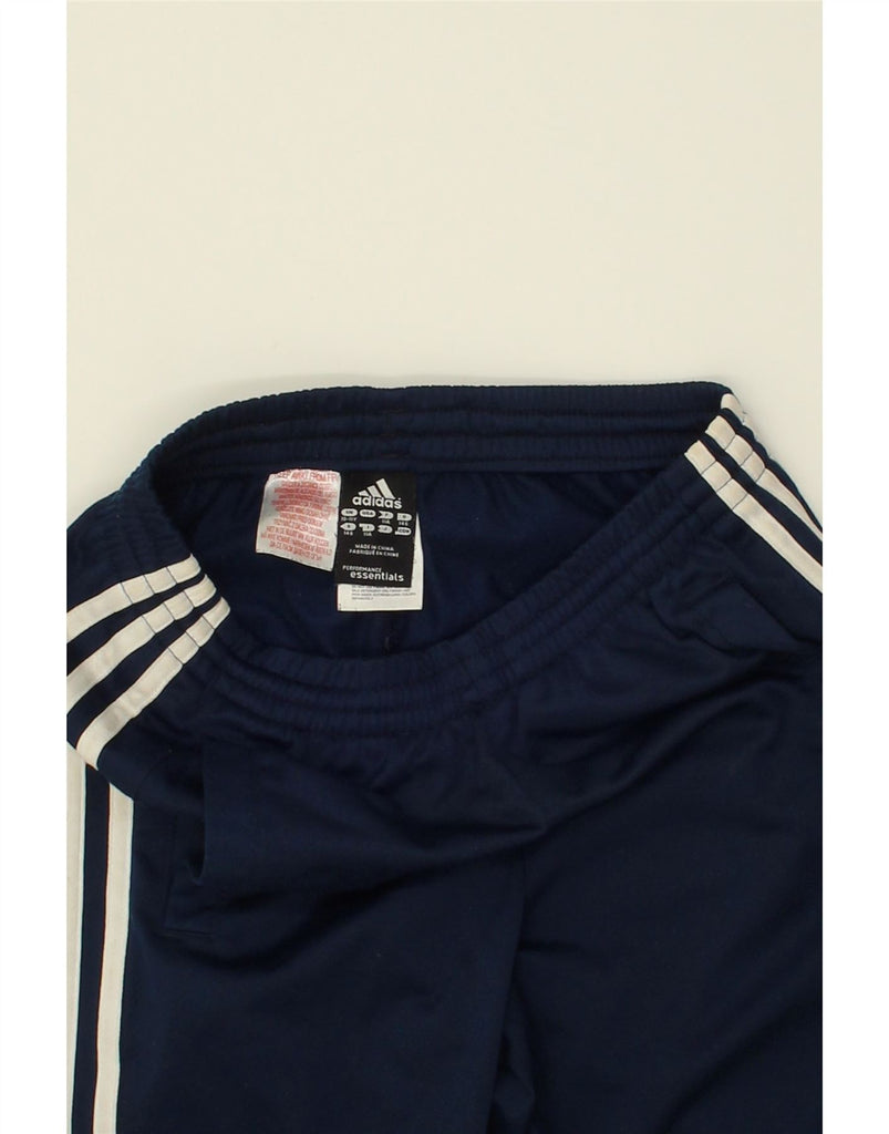 ADIDAS Boys Tracksuit Trousers 10-11 Years Navy Blue Polyester | Vintage Adidas | Thrift | Second-Hand Adidas | Used Clothing | Messina Hembry 