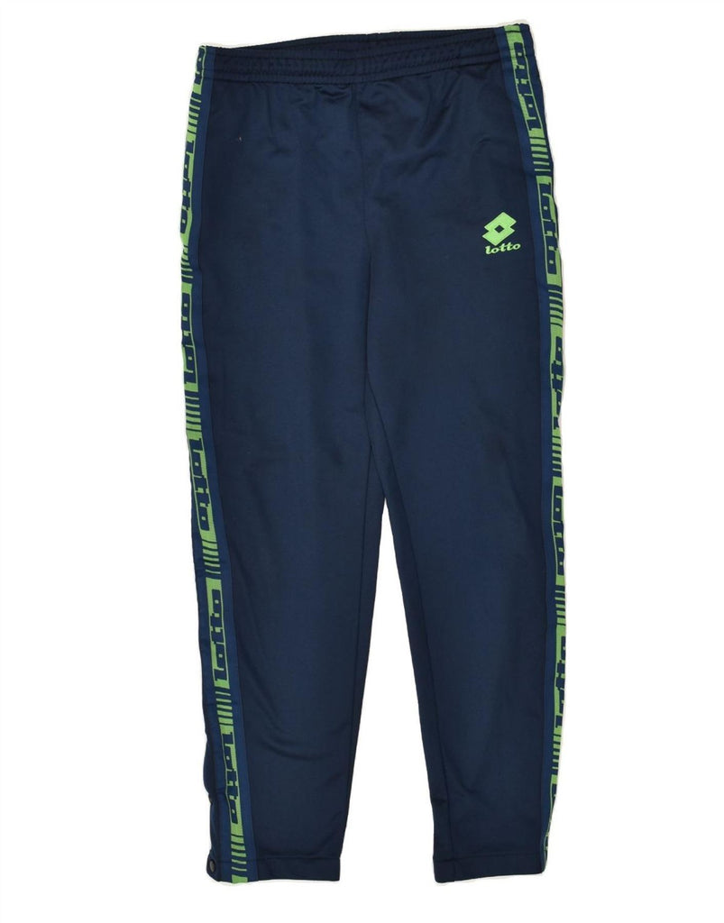 LOTTO Boys Tracksuit Trousers 13-14 Years 2XL Navy Blue Polyester | Vintage Lotto | Thrift | Second-Hand Lotto | Used Clothing | Messina Hembry 