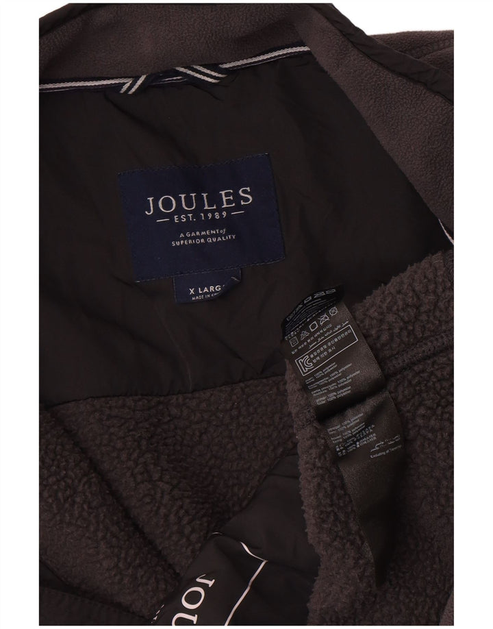 Joules Mens Fleece Jacket UK 42 XL Grey Colourblock Polyester