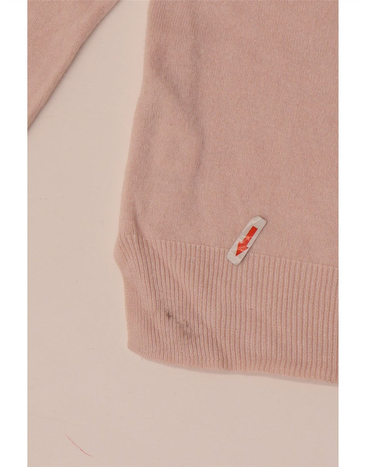 Marks & Spencer Womens Crew Neck Jumper Sweater UK 12 Medium Pink Acrylic