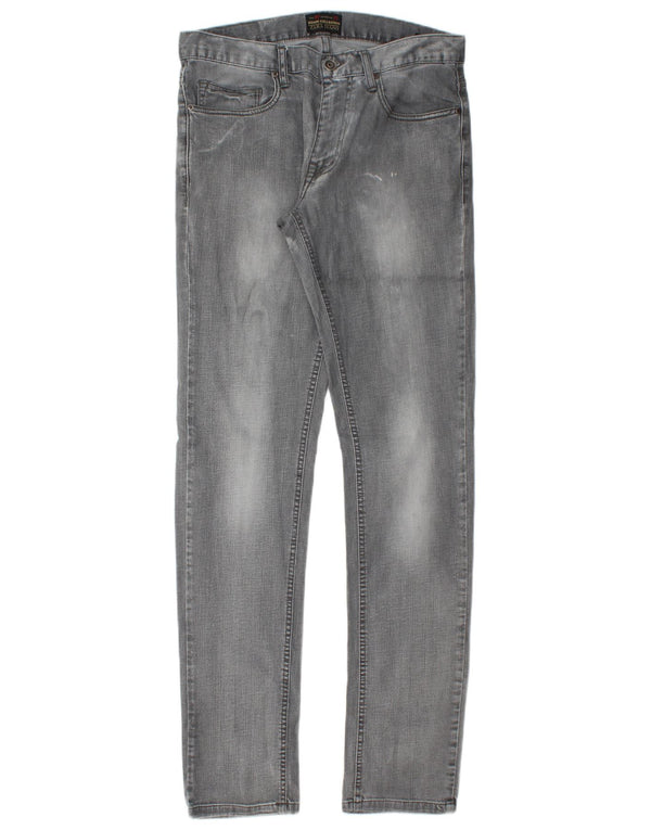 Zara Mens Acid Wash Skinny Jeans W31 L34 Grey