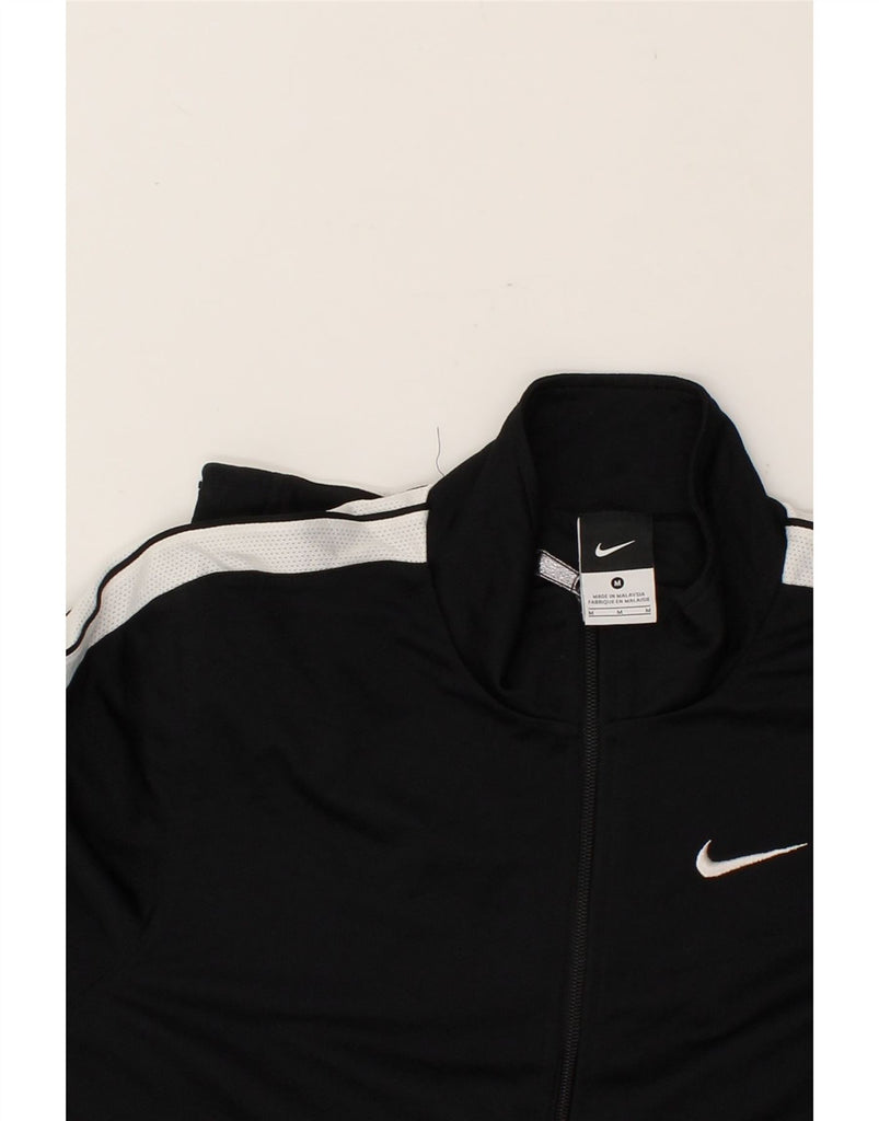 NIKE Mens Tracksuit Top Jacket Medium Black Colourblock Polyester | Vintage Nike | Thrift | Second-Hand Nike | Used Clothing | Messina Hembry 