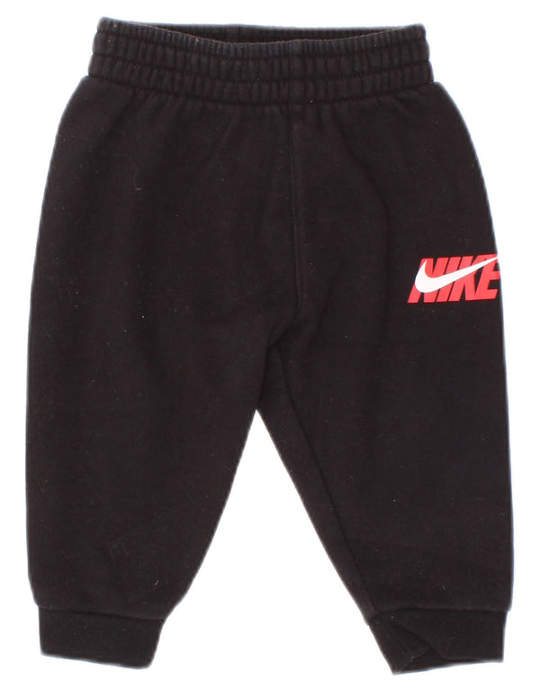 Nike Baby Boys Graphic Joggers Tracksuit Trousers 6-9 Months Black Cotton