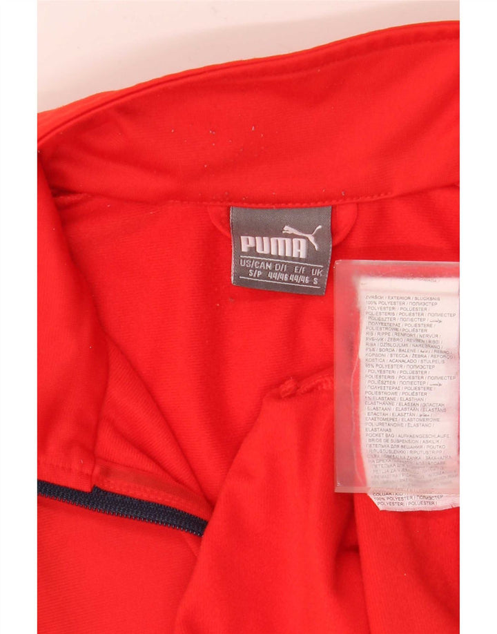 Puma Mens Tracksuit Top Jacket Small Red Polyester