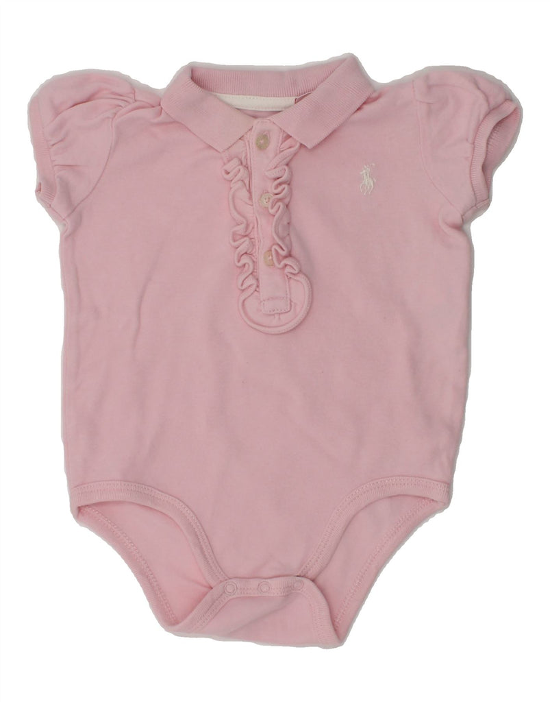 RALPH LAUREN Baby Girls Bodysuit 3-6 Months Pink Cotton | Vintage Ralph Lauren | Thrift | Second-Hand Ralph Lauren | Used Clothing | Messina Hembry 