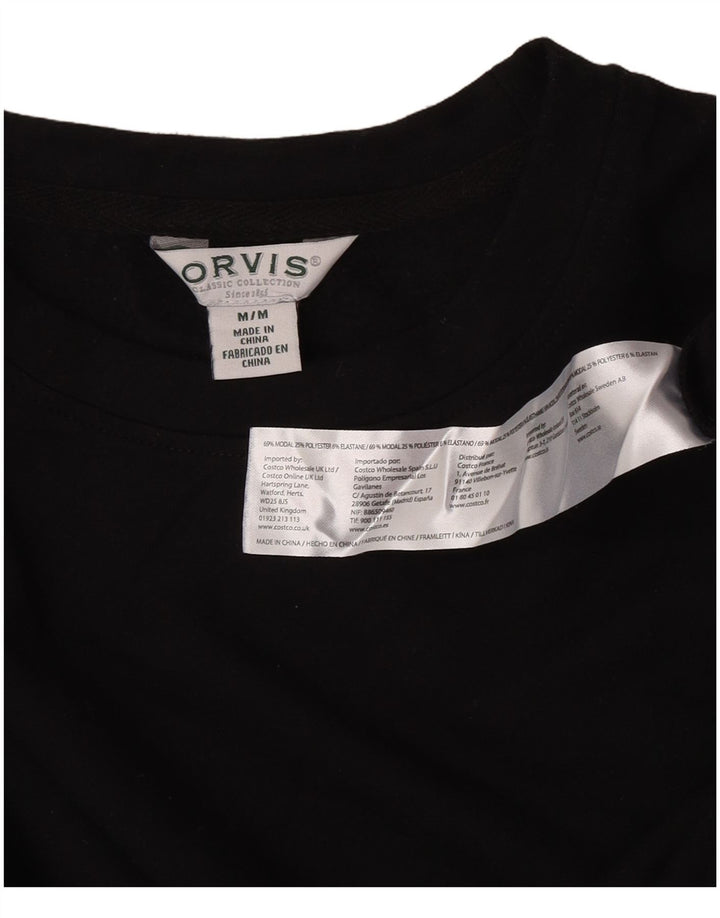 Orvis Womens Sweatshirt Jumper UK 14 Medium Black Modal