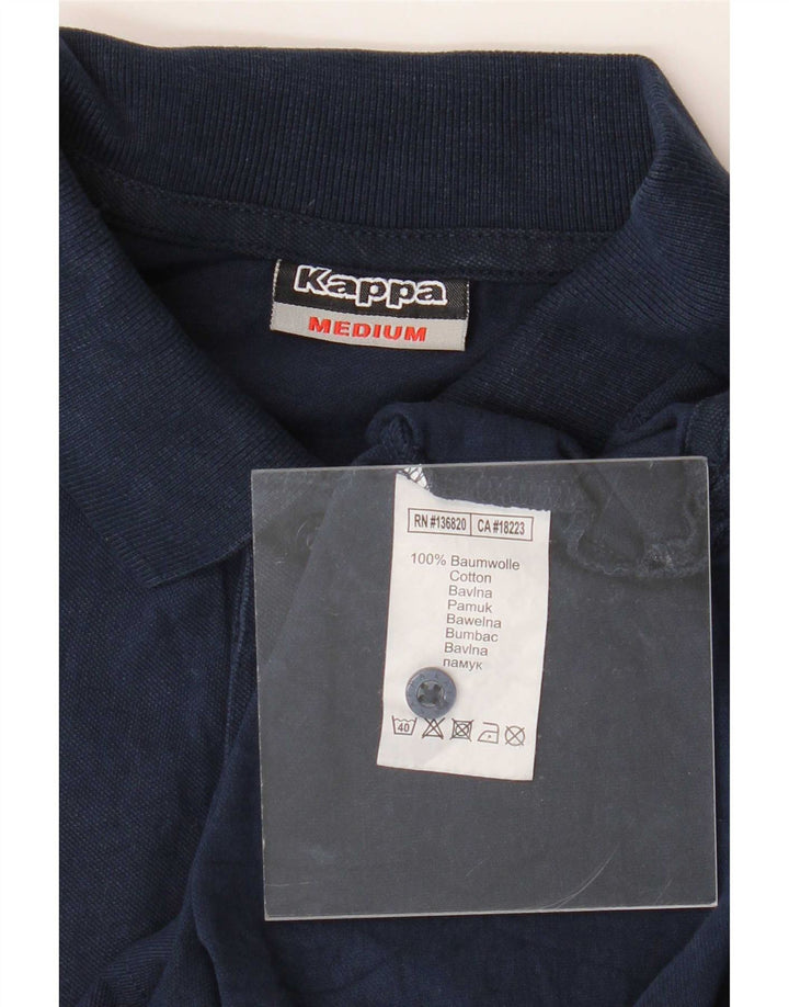 Kappa Mens Polo Shirt Medium Navy Blue Cotton