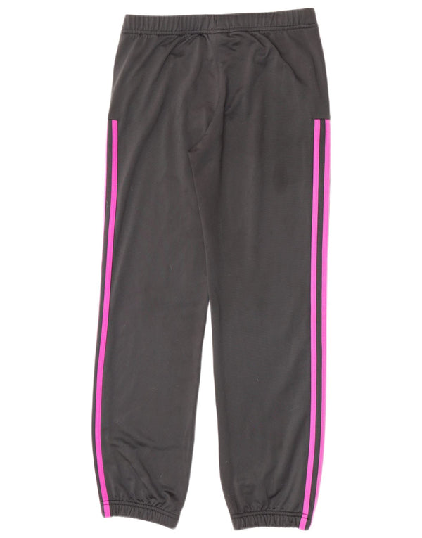 Adidas Girls Tracksuit Trousers Joggers 14-15 Years Grey Polyester