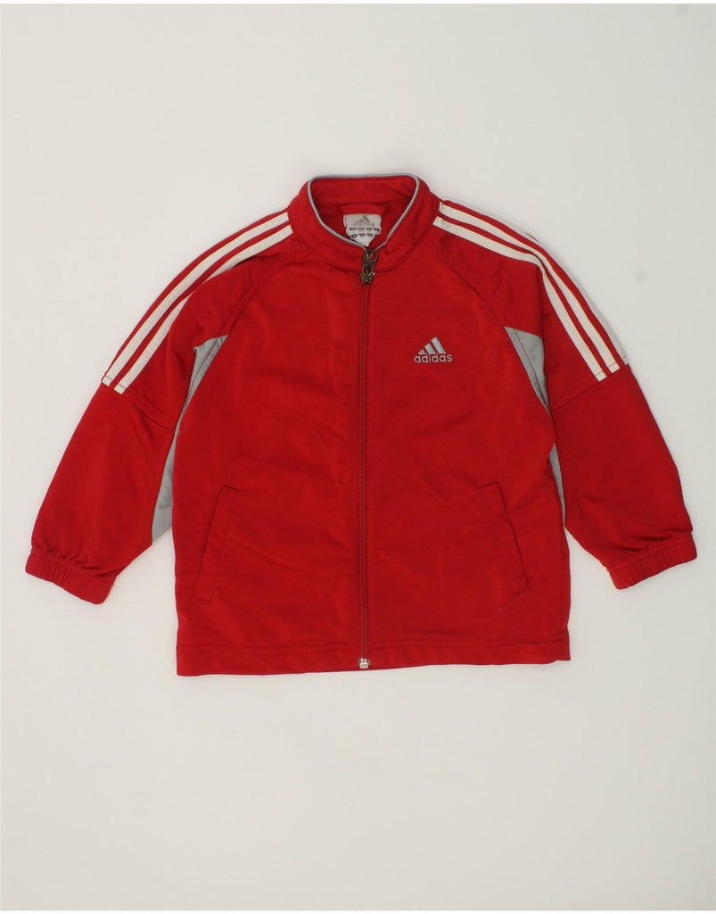 ADIDAS Boys Tracksuit Top Jacket 2-3 Years Red Polyester | Vintage Adidas | Thrift | Second-Hand Adidas | Used Clothing | Messina Hembry 