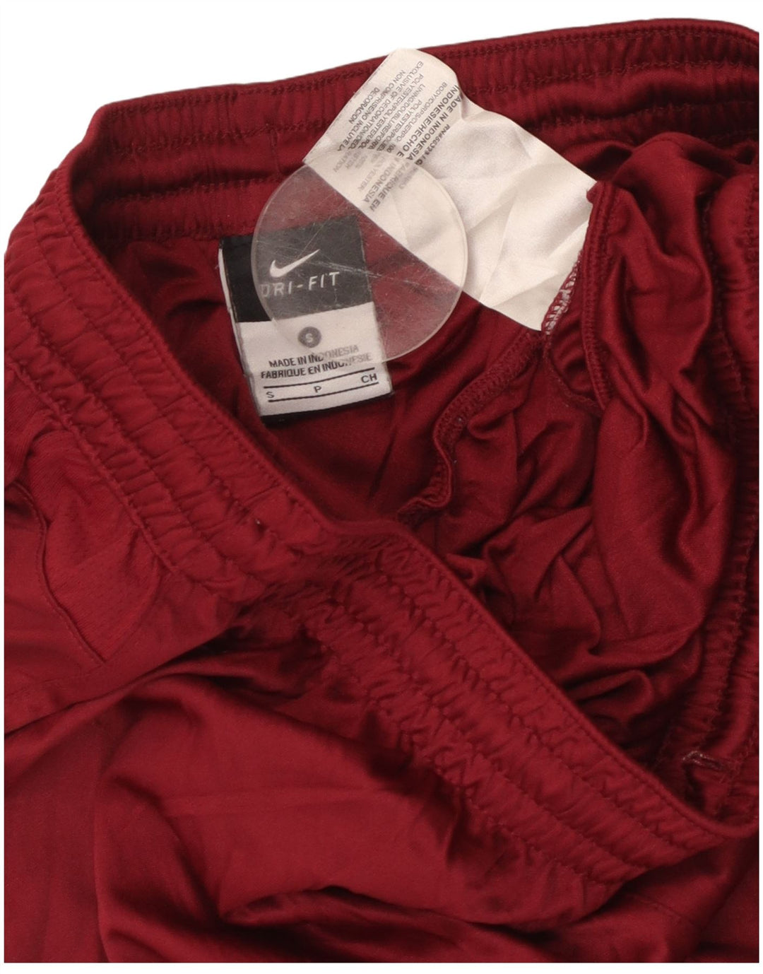 NIKE Womens Dri Fit Sport Shorts UK 10 Small  Maroon Polyester