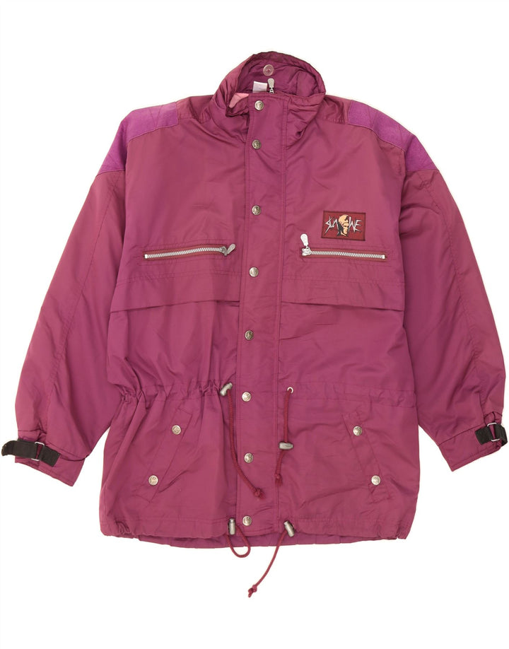 VINTAGE Mens Graphic Windbreaker Coat UK 38 Medium Pink Vintage Vintage and Second-Hand Vintage from Messina Hembry 