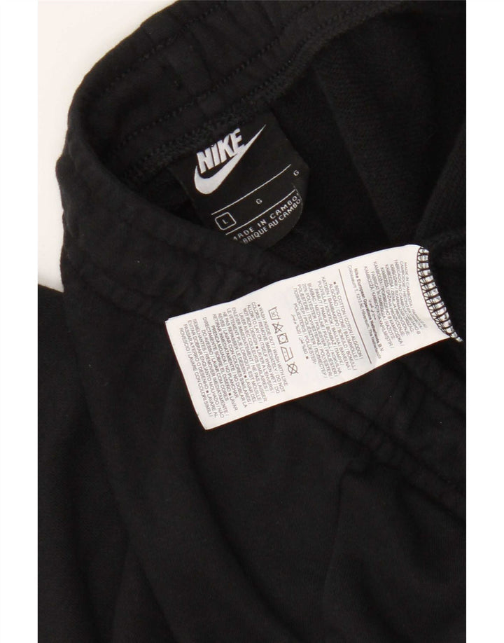 Nike Mens Tracksuit Trousers Joggers Large Black Cotton