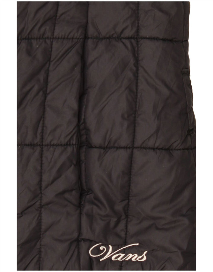 Vans Womens Hooded Padded Jacket UK 10 Small Black