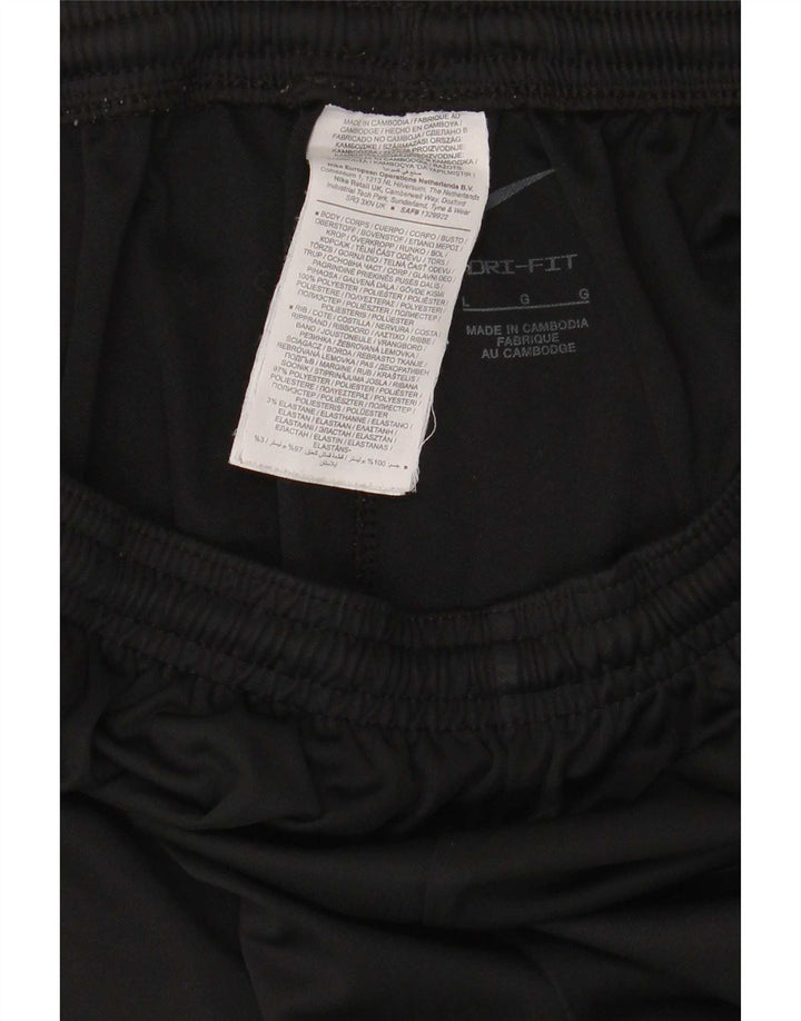 Nike Mens Dri Fit Tracksuit Trousers Large Black Polyester