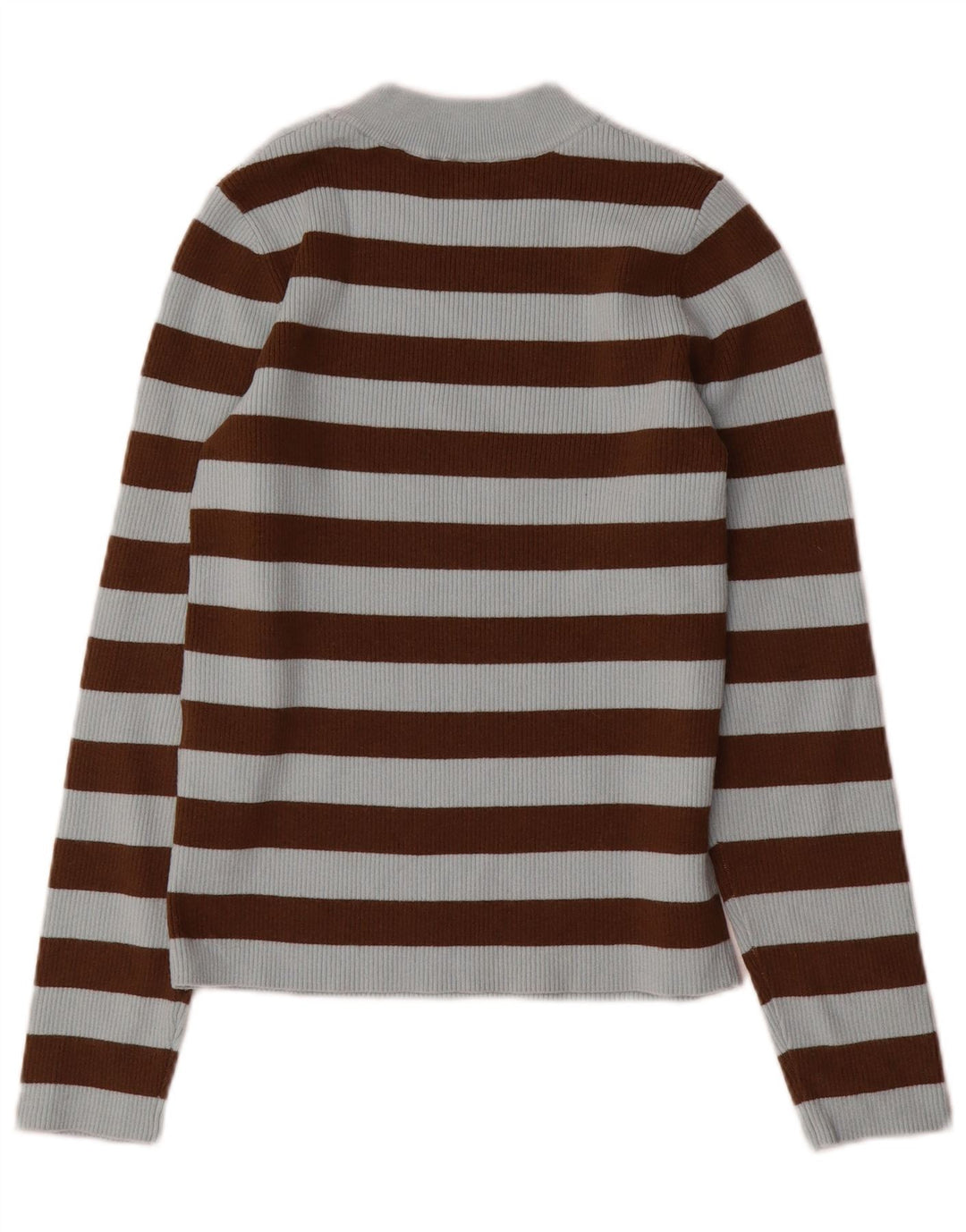 Levi's Womens Crew Neck Jumper Sweater UK 12 Medium Blue Striped Acrylic