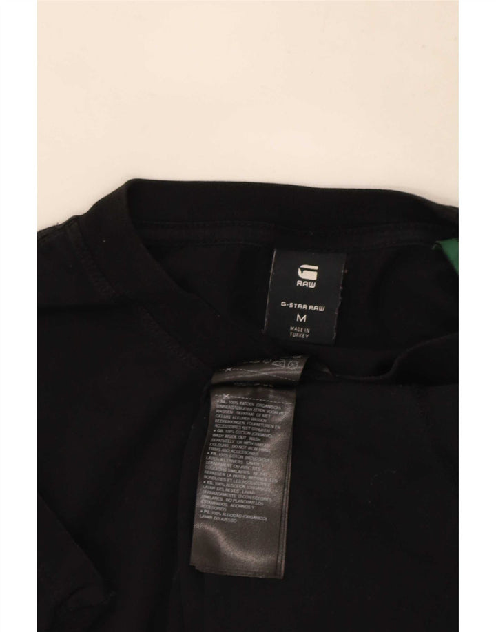 G-Star Mens Graphic T-Shirt Top Medium Black Cotton
