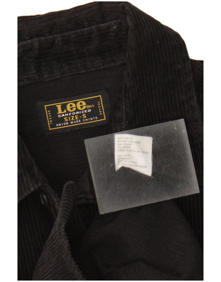 Lee Mens Corduroy Shirt Small Black Cotton