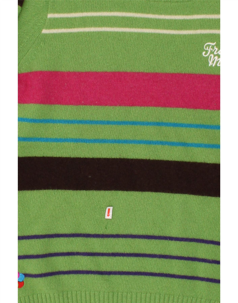 FRANKLIN MARSHALL Womens Crew Neck Jumper Sweater UK 10 Small Green Vintage Franklin Marshall and Second-Hand Franklin Marshall from Messina Hembry 