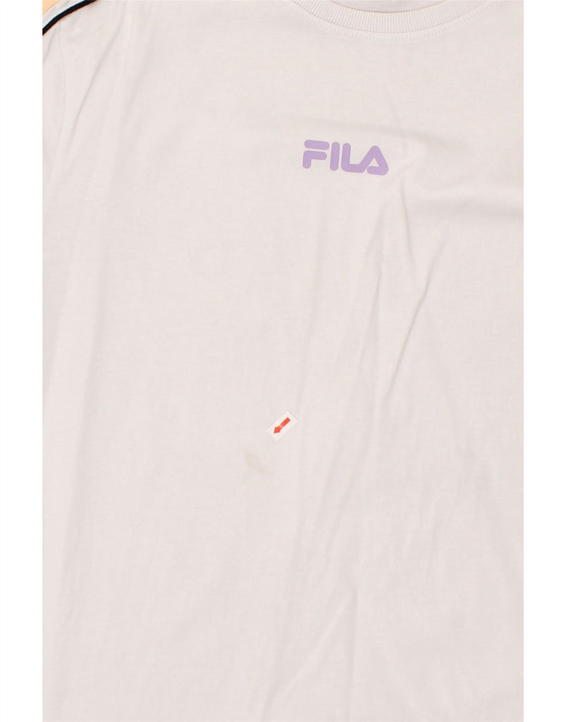 FILA Mens Graphic T-Shirt Top Medium White | Vintage Fila | Thrift | Second-Hand Fila | Used Clothing | Messina Hembry 