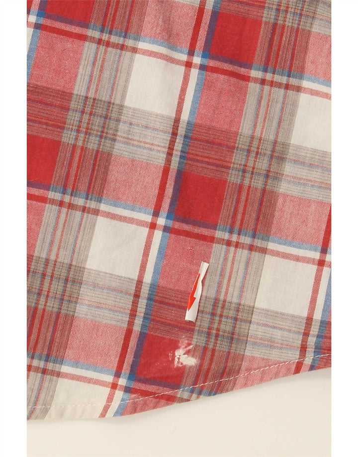 Levi's Mens Short Sleeve Shirt XL Red Check Cotton
