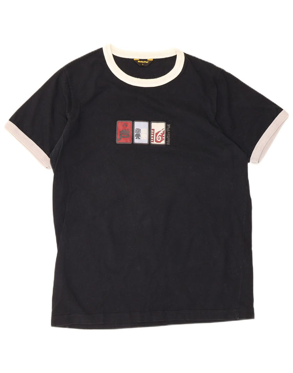 Meltin' Pot Mens Graphic T-Shirt Top Large Black Cotton