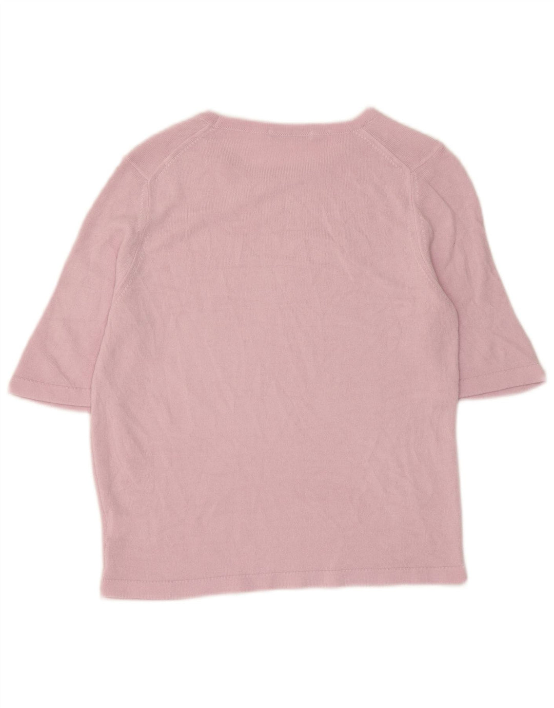 Marks & Spencer Womens Top 3/4 Sleeve UK 10 Small Purple Acrylic