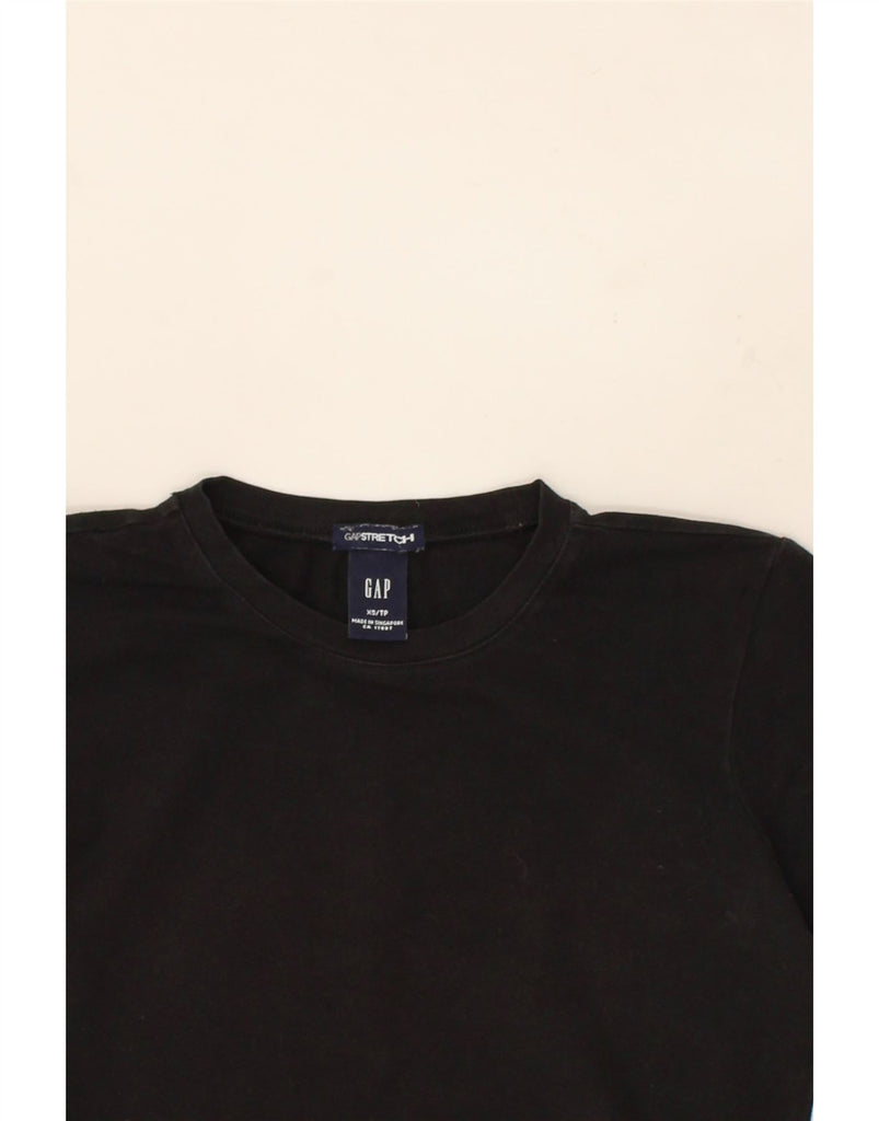 GAP Womens Crop Top Long Sleeve UK 6 XS Black Vintage Gap and Second-Hand Gap from Messina Hembry 