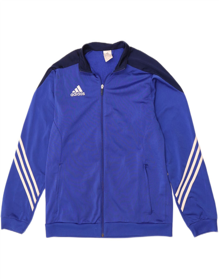 ADIDAS Mens Tracksuit Top Jacket Large Blue Colourblock Polyester Vintage Adidas and Second-Hand Adidas from Messina Hembry 