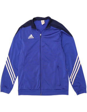 ADIDAS Mens Tracksuit Top Jacket Large Blue Colourblock