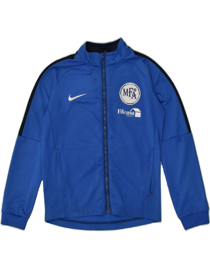 NIKE Boys Dri Fit Graphic Tracksuit Top Jacket 10-11 Years Medium Blue | Vintage Nike | Thrift | Second-Hand Nike | Used Clothing | Messina Hembry 