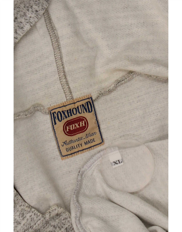Foxhound Mens Hooded Tracksuit Top Jacket XL Grey Flecked